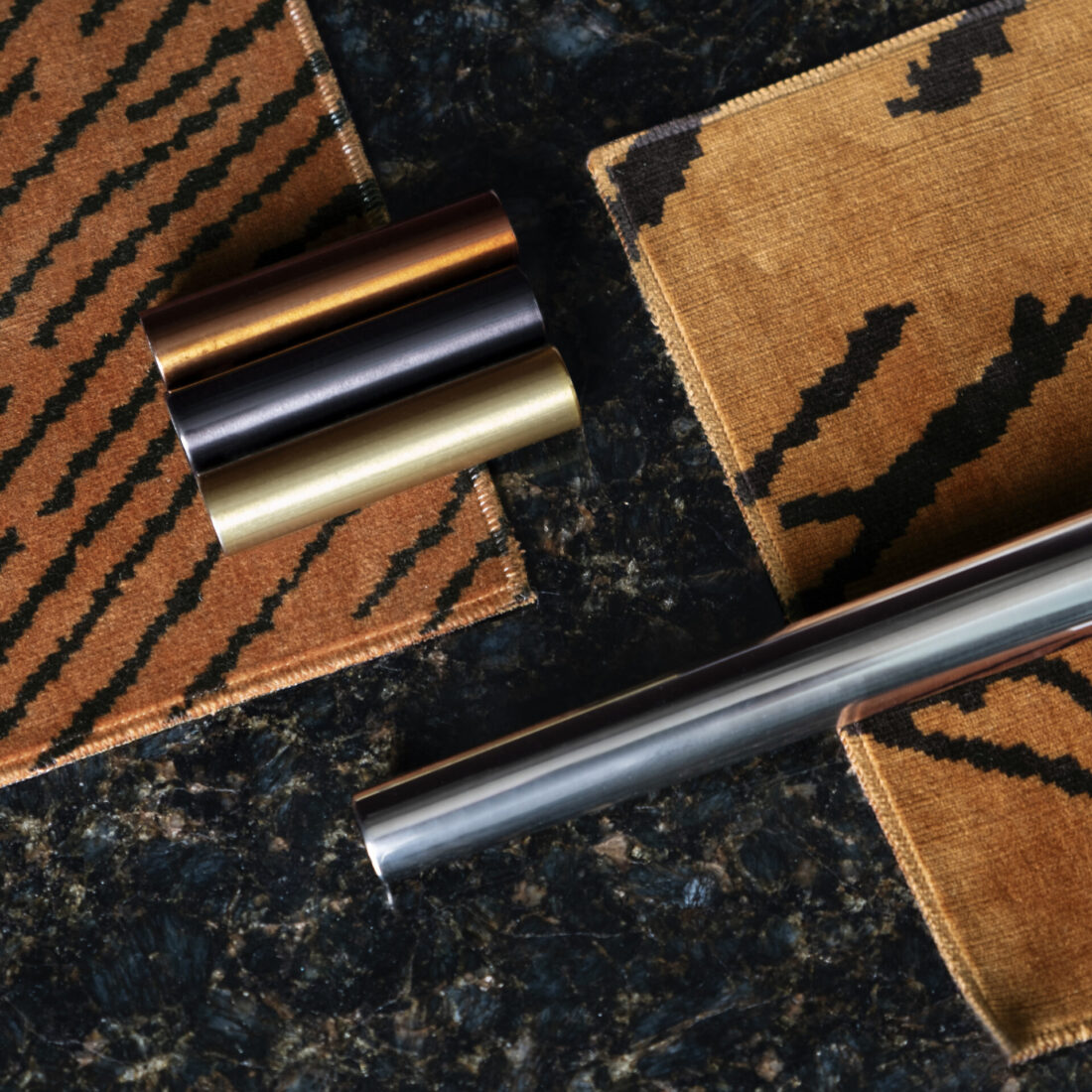 fabric metal and marble